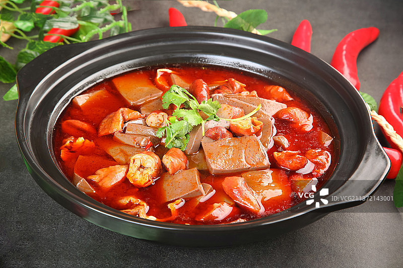 中餐美食-血旺肥肠图片素材