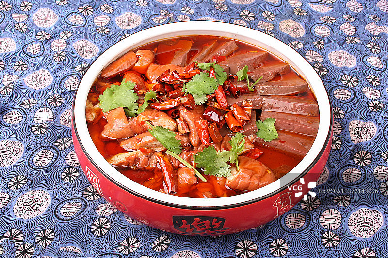 中餐美食-血旺肥肠图片素材