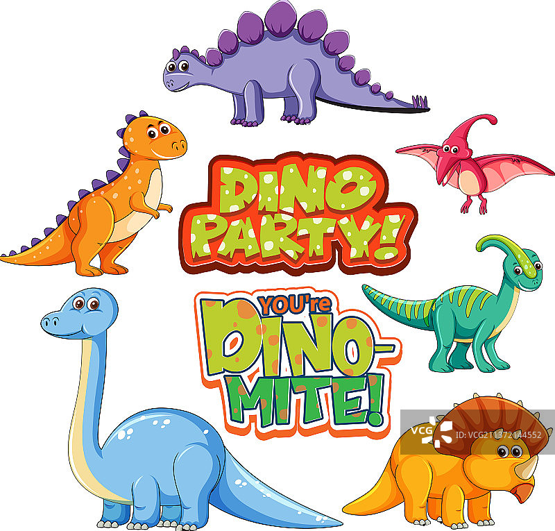 可爱卡通恐龙角色图案图片素材