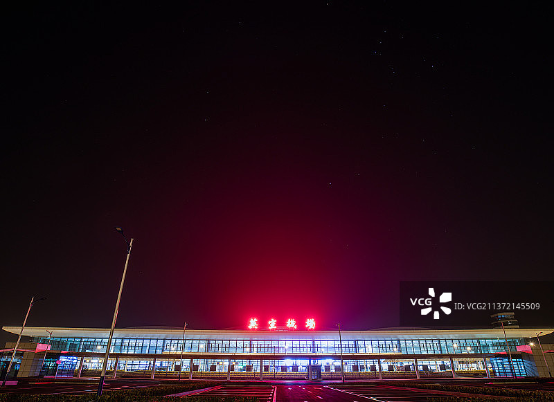 芜湖宣州芜宣机场夜景图片素材