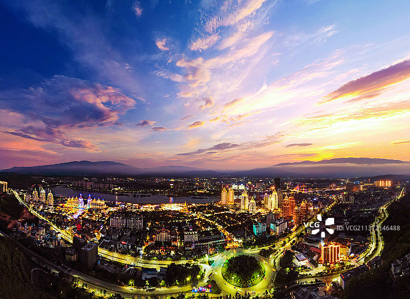 西双版纳夜景图片素材