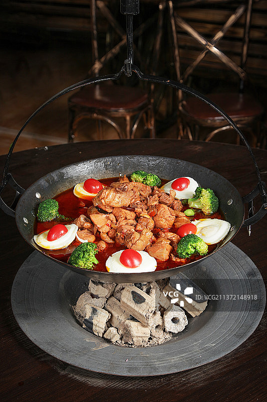 中餐美食-火锅鸡图片素材