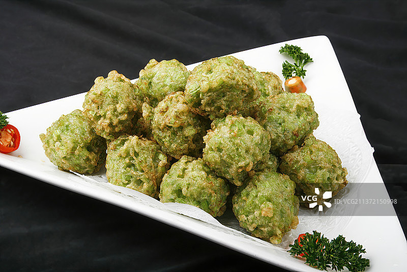 中餐美食-蔬菜丸子图片素材