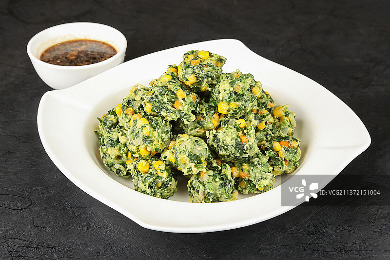 中餐美食-蔬菜丸子图片素材