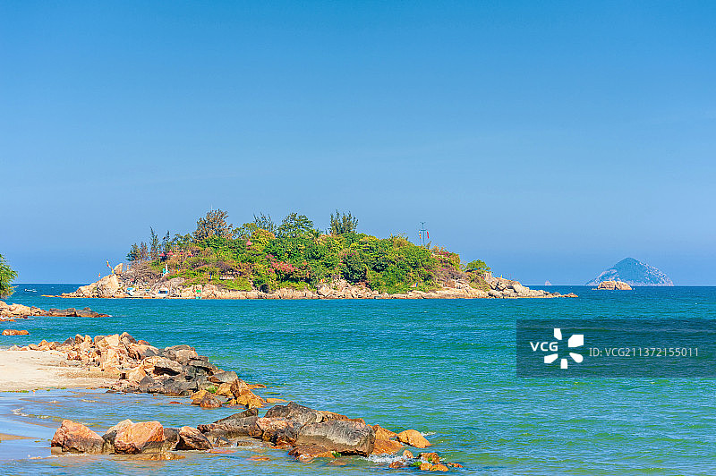 亚洲越南庆和省芽庄钟屿石岬角图片素材