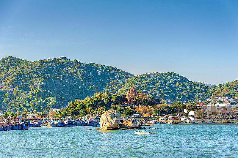 亚洲越南庆和省芽庄海景风光图片素材