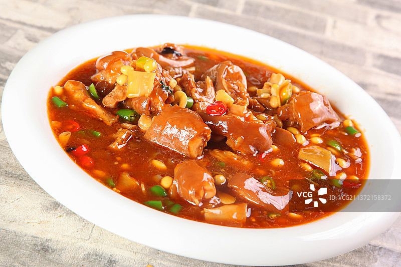 中餐美食-黄豆焖猪手图片素材