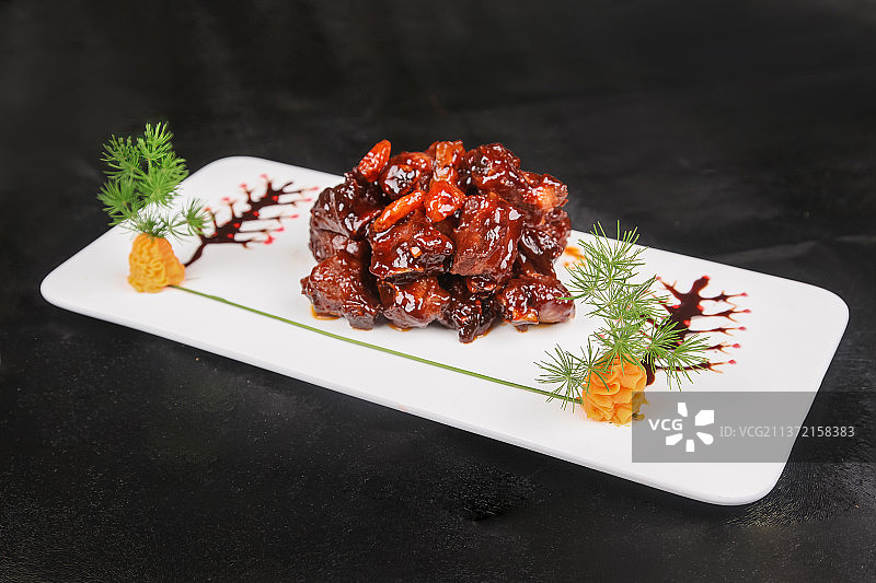 中餐美食-话梅排骨图片素材