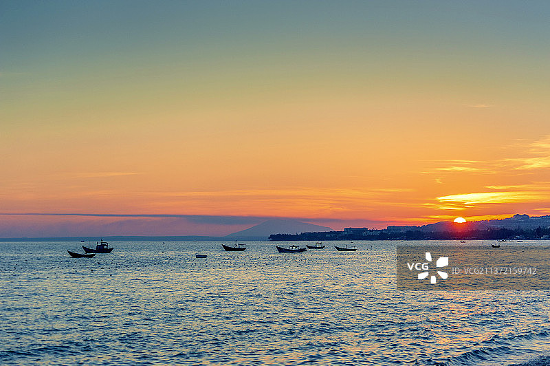 亚洲越南美奈落日美景图片素材