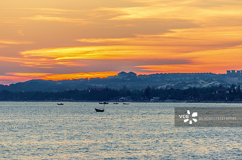 亚洲越南美奈落日美景图片素材