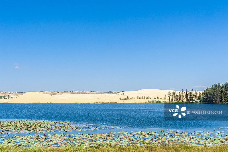 亚洲越南平顺省藩切美奈小镇白沙丘图片素材