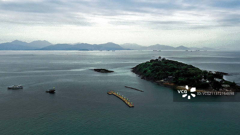 航拍大亚湾图片素材