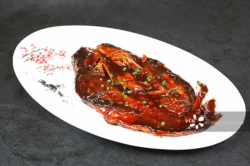 中餐美食-红烧鲽鱼图片素材