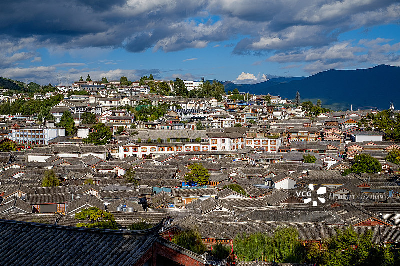 秋日丽江古城图片素材