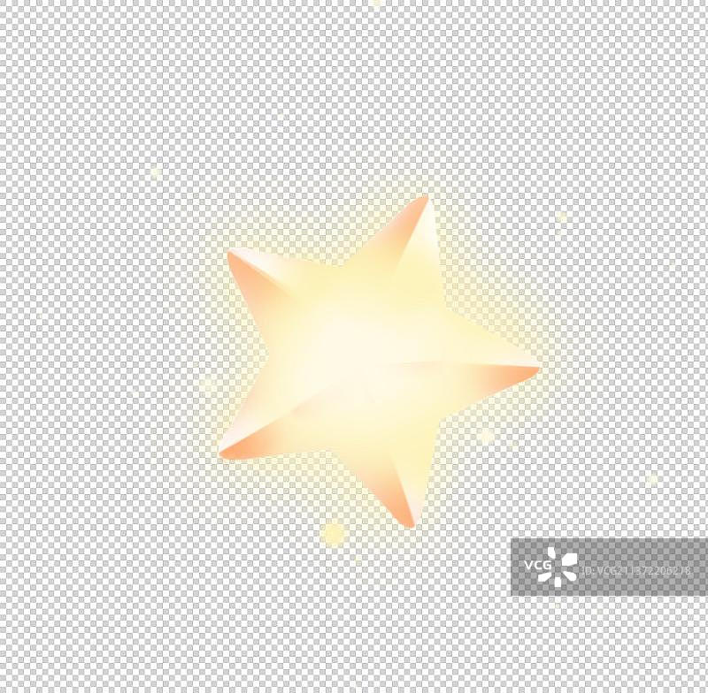 闪亮的星星，五角星，可爱梦幻免扣素材图片素材