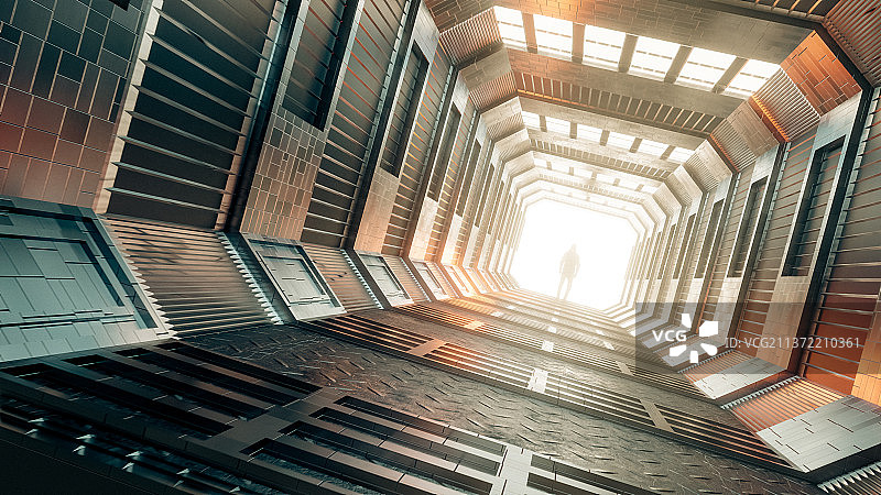 3D赛博朋克风格硬核科幻主题背景图片素材