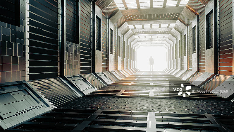 3D赛博朋克风格硬核科幻主题背景图片素材