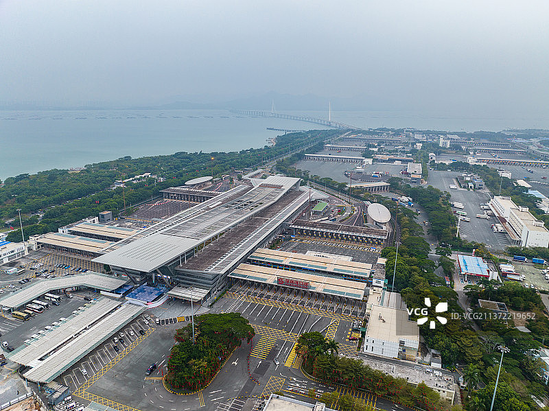深圳湾口岸港深西部通道通关口图片素材