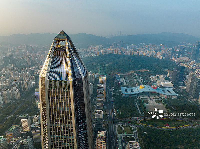 深圳平安大厦市民中心地标城市风光图片素材