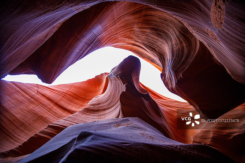 羚羊峡谷的五彩光影图片素材