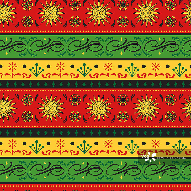 墨西哥彩色复古边框套装图片素材