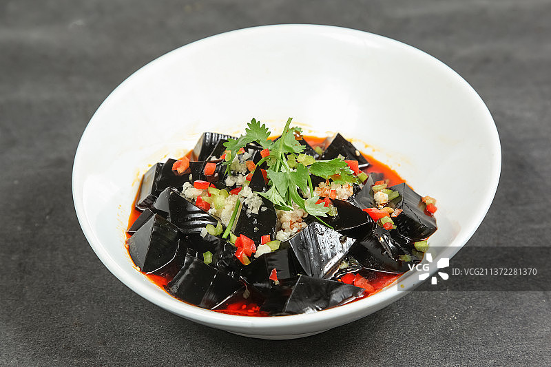 中餐美食-爽口黑凉粉图片素材