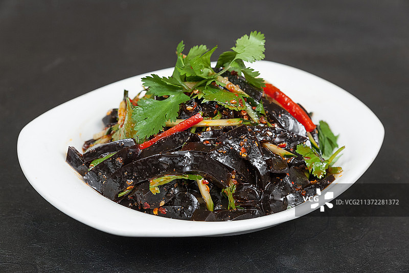 中餐美食-爽口黑凉粉图片素材