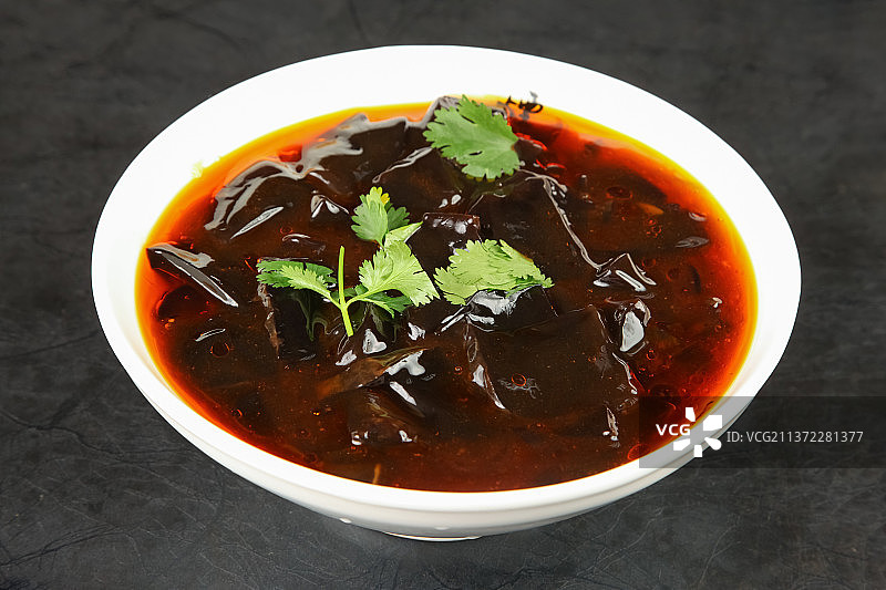 中餐美食-爽口黑凉粉图片素材