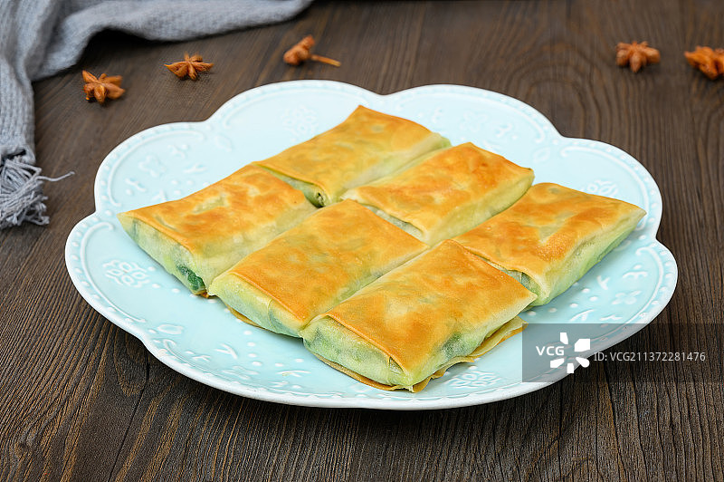 中餐美食-韭菜盒子图片素材