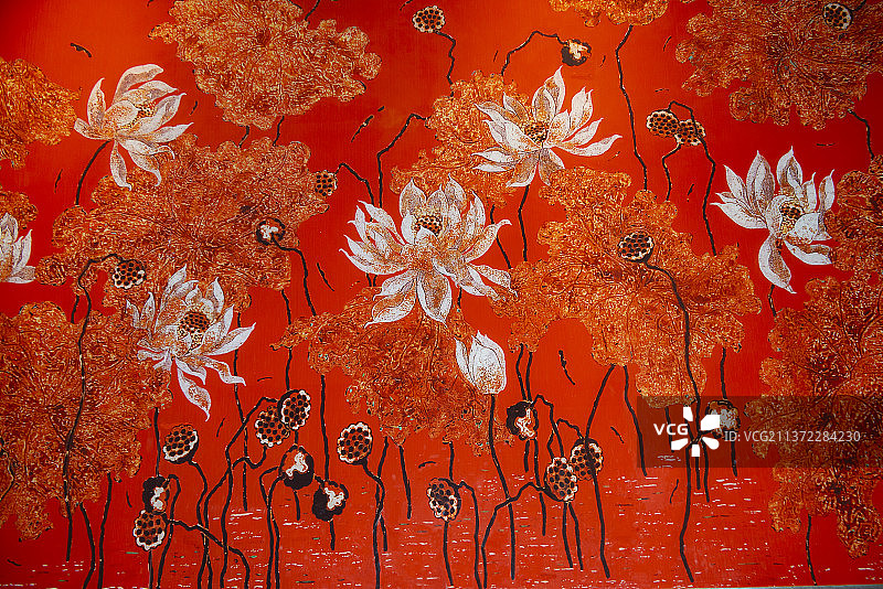 传统美术工艺漆画背景图片素材