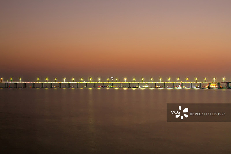 广深沿江高速的日落海景图片素材