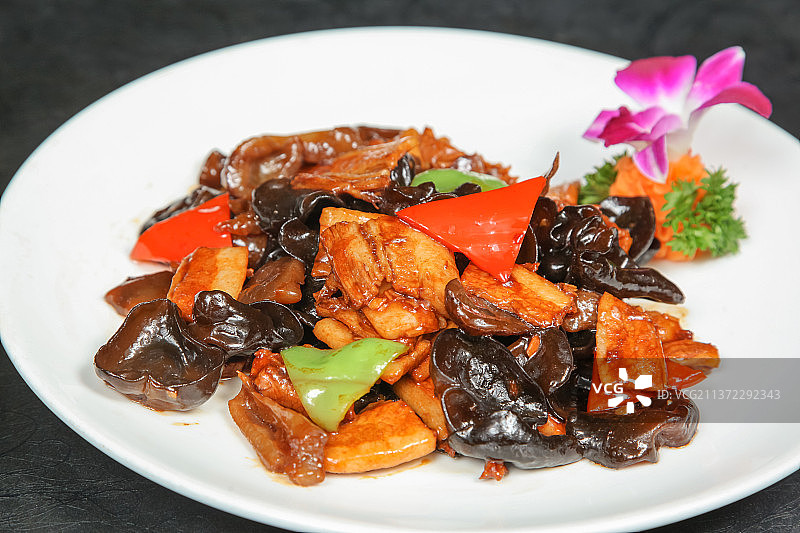 中餐美食-海参过油肉图片素材