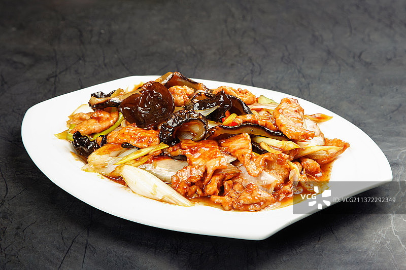 中餐美食-海参过油肉图片素材