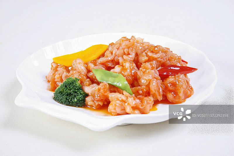 中餐美食-果味虾球图片素材