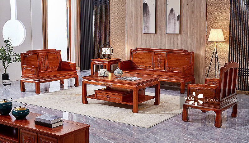 家具摄影非洲花梨木沙发图片素材