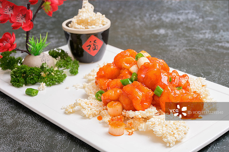 中餐美食-锅巴虾图片素材