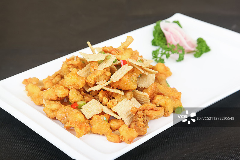 中餐美食-锅巴炒脆骨图片素材