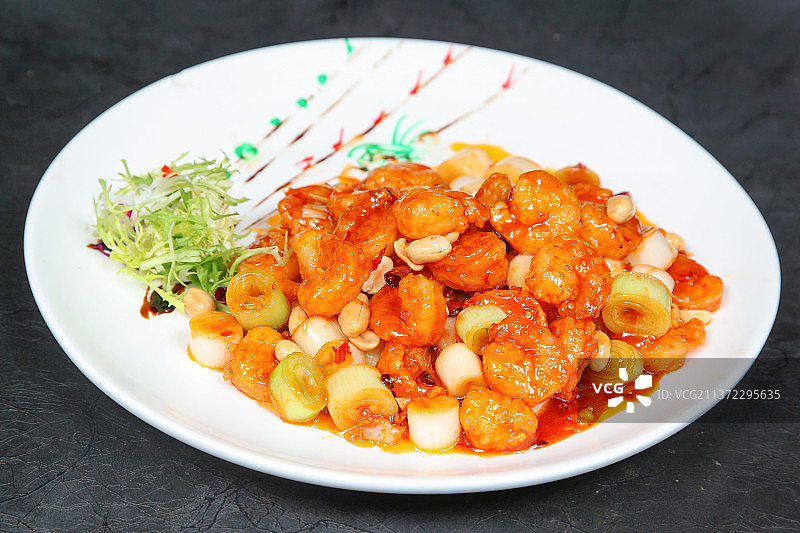 中餐美食-宫爆虾球图片素材