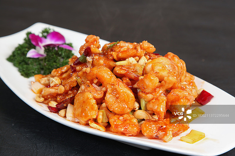 中餐美食-宫爆虾球图片素材