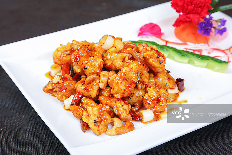 中餐美食-宫爆虾球图片素材