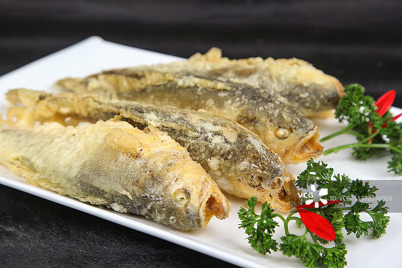 中餐美食-干炸小黄鱼图片素材