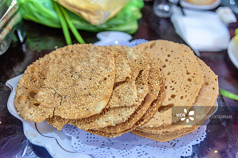 中国山东淄博周村烧饼图片素材