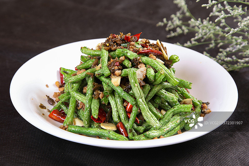 中餐美食-干煸豆角图片素材