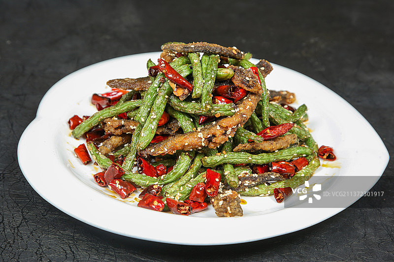 中餐美食-干煸豆角图片素材