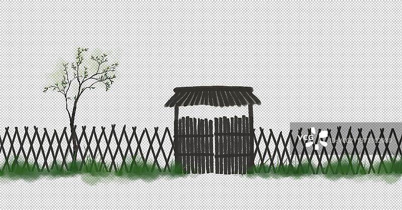 篱笆小院子素材图片素材