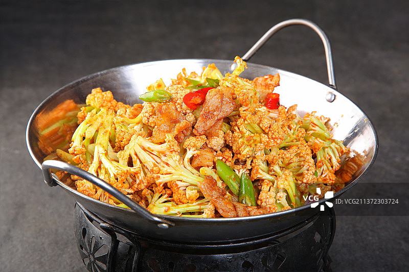 中餐美食-干锅菜花图片素材