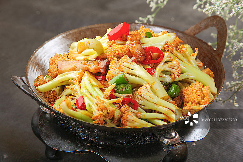中餐美食-干锅菜花图片素材