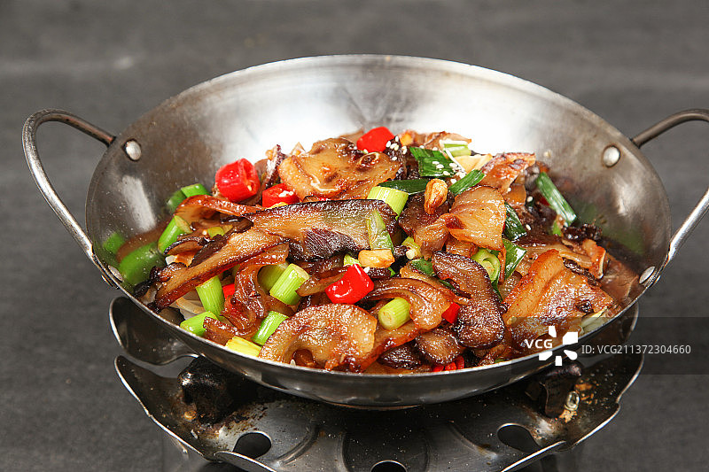 中餐美食-干锅腊猪脸图片素材