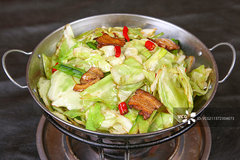 中餐美食-干锅手撕包菜图片素材