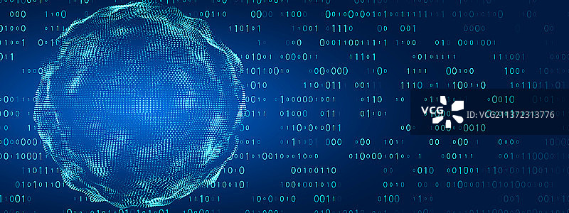 二进制代码组成的数据流科技背景图片素材